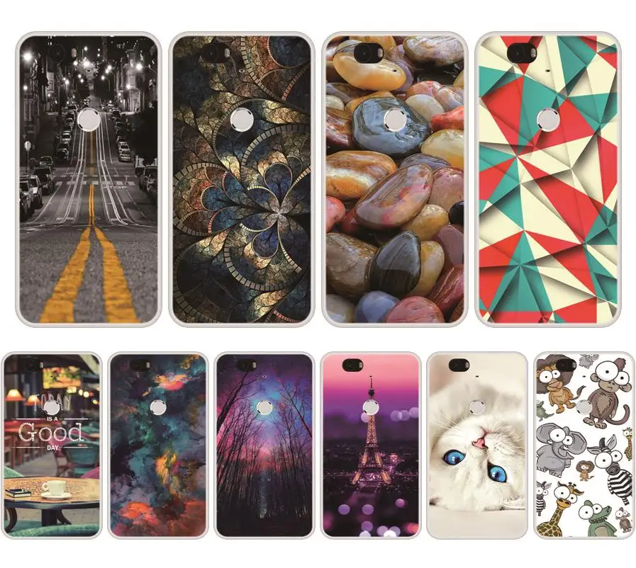 Case For Google Nexus 6p Soft Silicone TPU Chic Pattern Painting Phone Cover Cases In Stock |