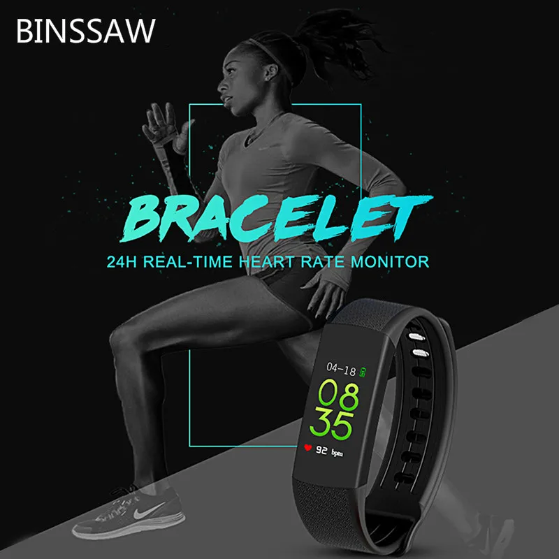 BINSSAW Smart Watch Sport Watch Women Bluetooth Heart Rate Monitor IP67 Waterproof Digital Watches for IOS Android Lover's Gift