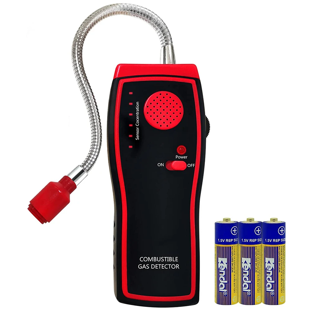 Portable High Sensitive Port Flammable Gas Leakage Detector Tester Light Alarm 