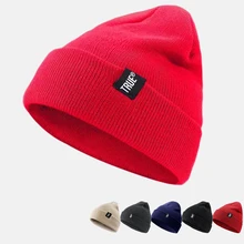 Модные теплые зимние шапки Skullies, мягкие шапки в стиле хип-хоп для мужчин и женщин, Повседневные шапки Skullies, унисекс, прочная чашка с надписью, настоящая шапка