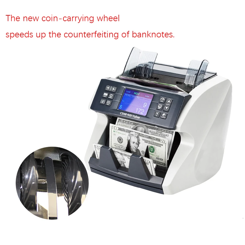 Кассовый аппарат, интеллектуальный счетчик купюр с датчиком изображения, мультивалютный детектор фальшивых денег Billetes Falsos Luz Uv машина