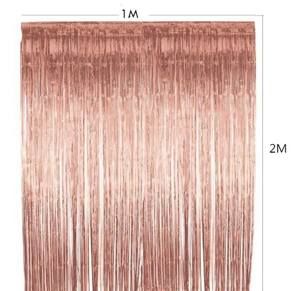 2x1 м струнный занавес блестящая кисточка линия занавес s оконная дверь делитель драпировка гостиная подзор бахрома гирлянды пакеты шторы из фольги