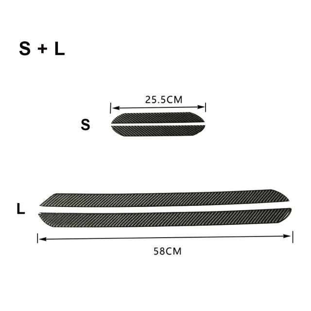 Car Door Sill Scuff Plate Universal Auto Entry Threshold Cover Panel Carbon Fiber Step Protective Decorative Sticker Guard S plus L