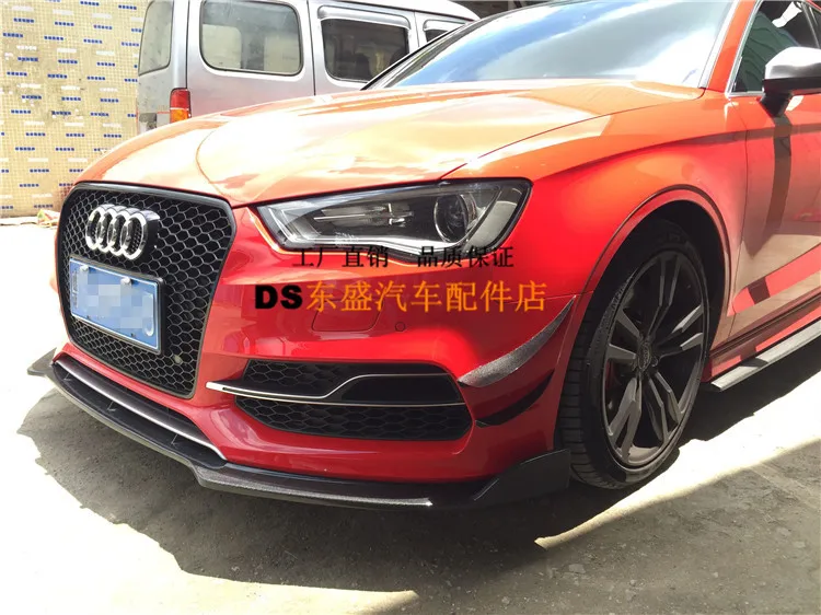 Подходит для Audi A3 S3 RS карбоновое волокно Передняя панель дефлектор Передняя губная дефлектор