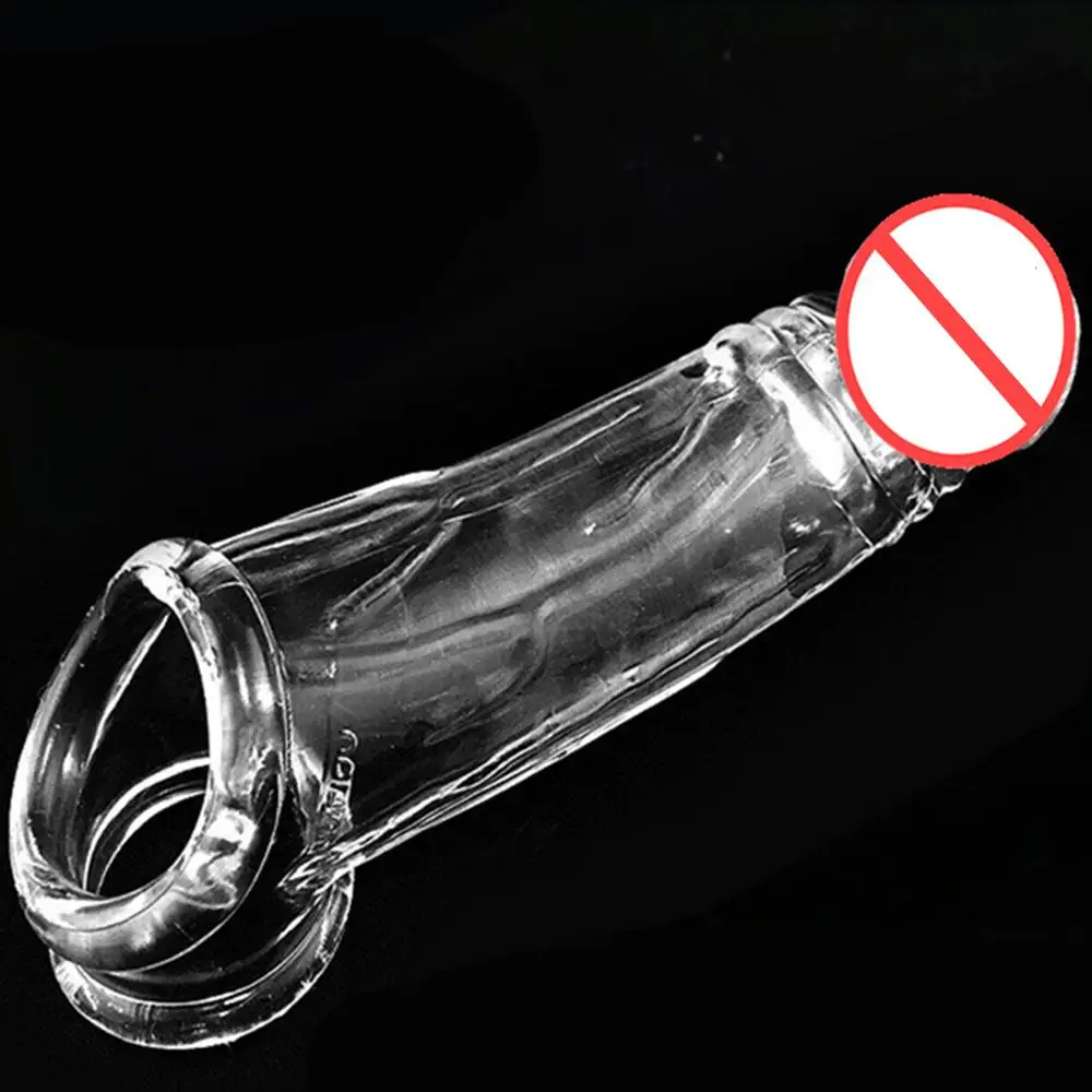 Silicone Spike Dotted Ribbed Condoms Time Delay Lasting Reusable Penis Rings Crystal Cock Ring Penis Extension Sleeve for Men