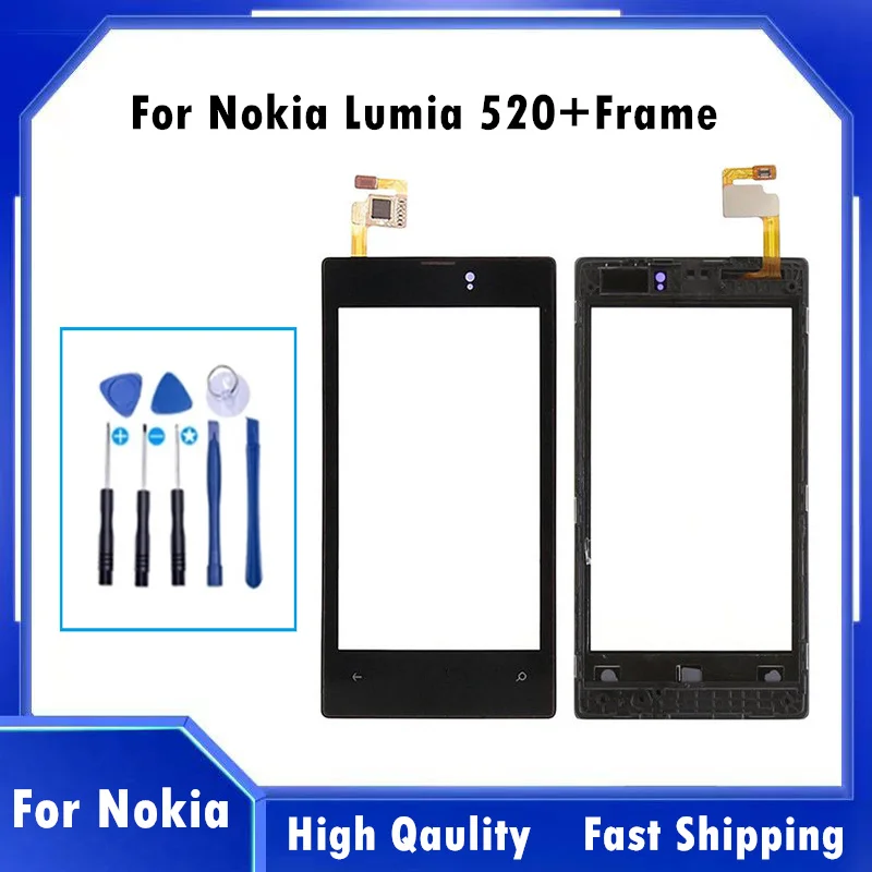 Tanie 100% testowany ekran dotykowy Panel przedni szklany obiektyw Nokia Lumia sklep