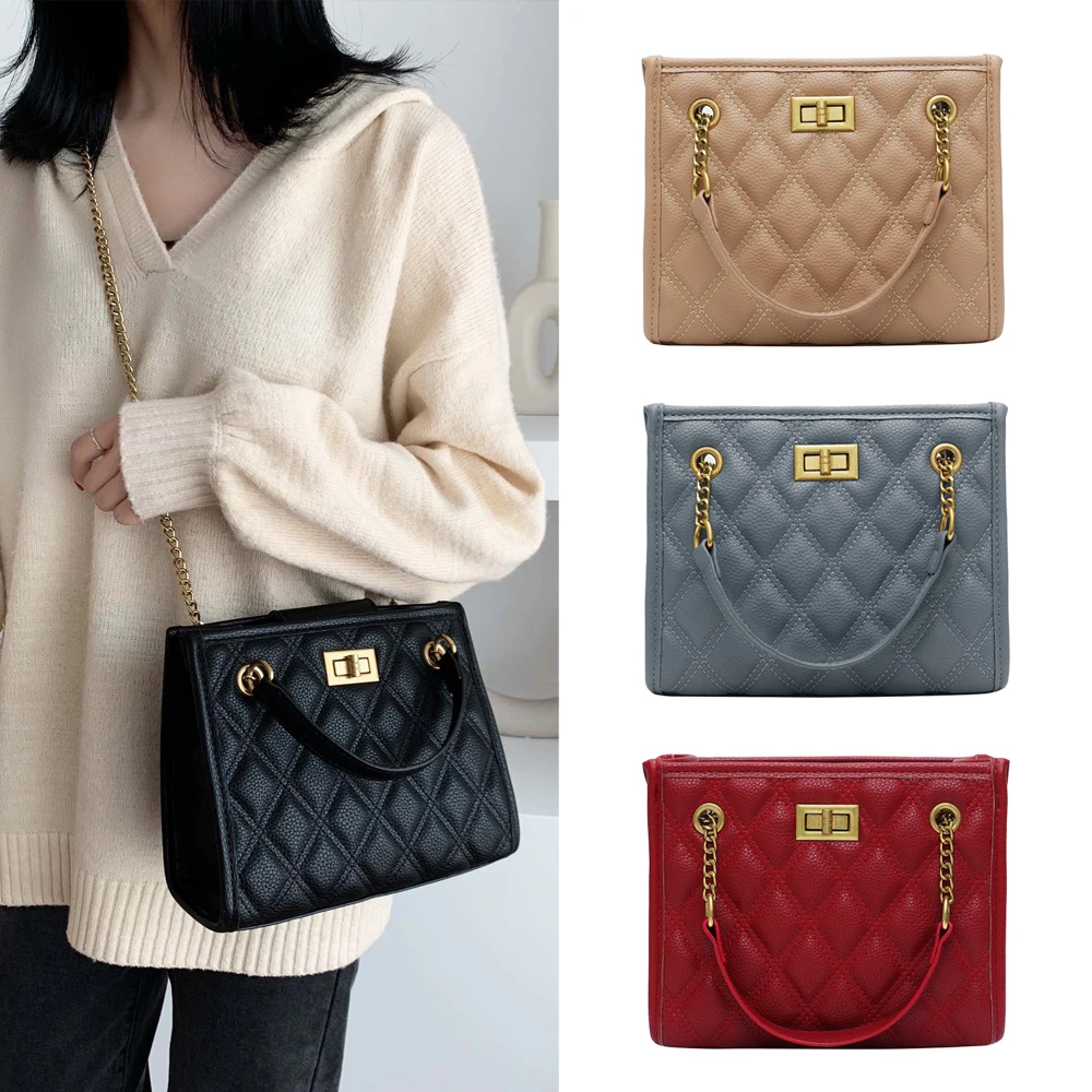 

Fashion Women Bags High Quality Shoulder Bag Ladies 2019 New Chains Girls Handbags Luxury Pu Leather Designer Messenger Tote Bag