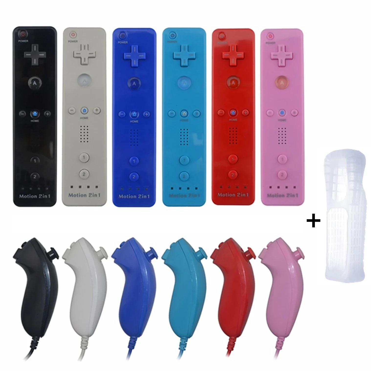 Builtin Motion Plus Wireless Remote Gamepad Controller For Nintend Wii