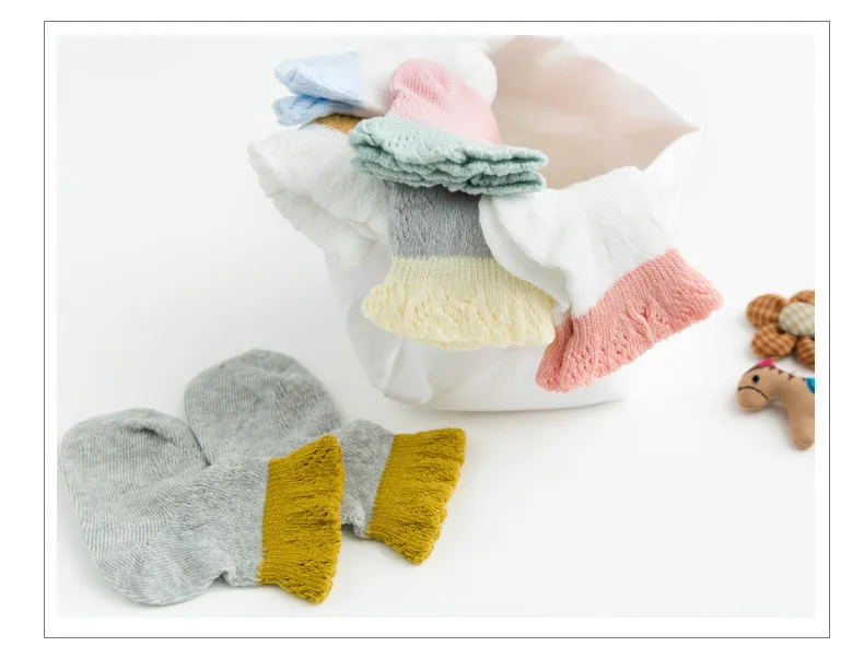 Новые весенне-летние тонкие носки для малышей сетчатые хлопковые теплые кружевные носки для малышей Дышащие Детские носки для новорожденных девочек