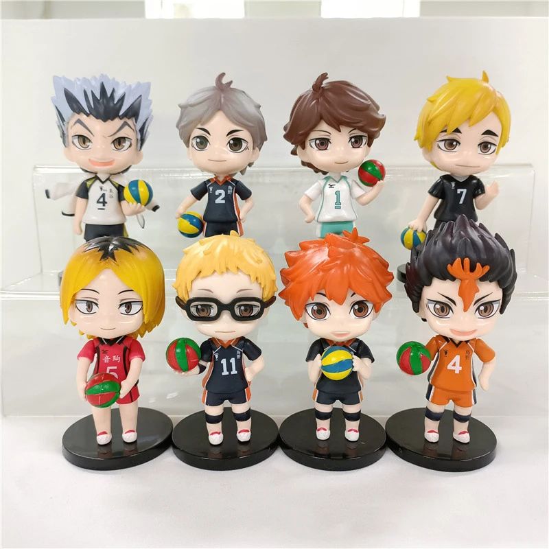 8 шт./лот Аниме Фигурка Haikyuu Kozume Kenma Hinata Shoyo экшн-фигурка Kotaru Bokuto Yu Nishinoya Kei Tsukishima