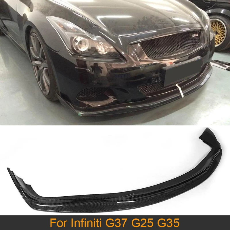 Carbon Fiber Car Front Bumper Lip Spoiler For Infiniti G37 G25 G35 Base