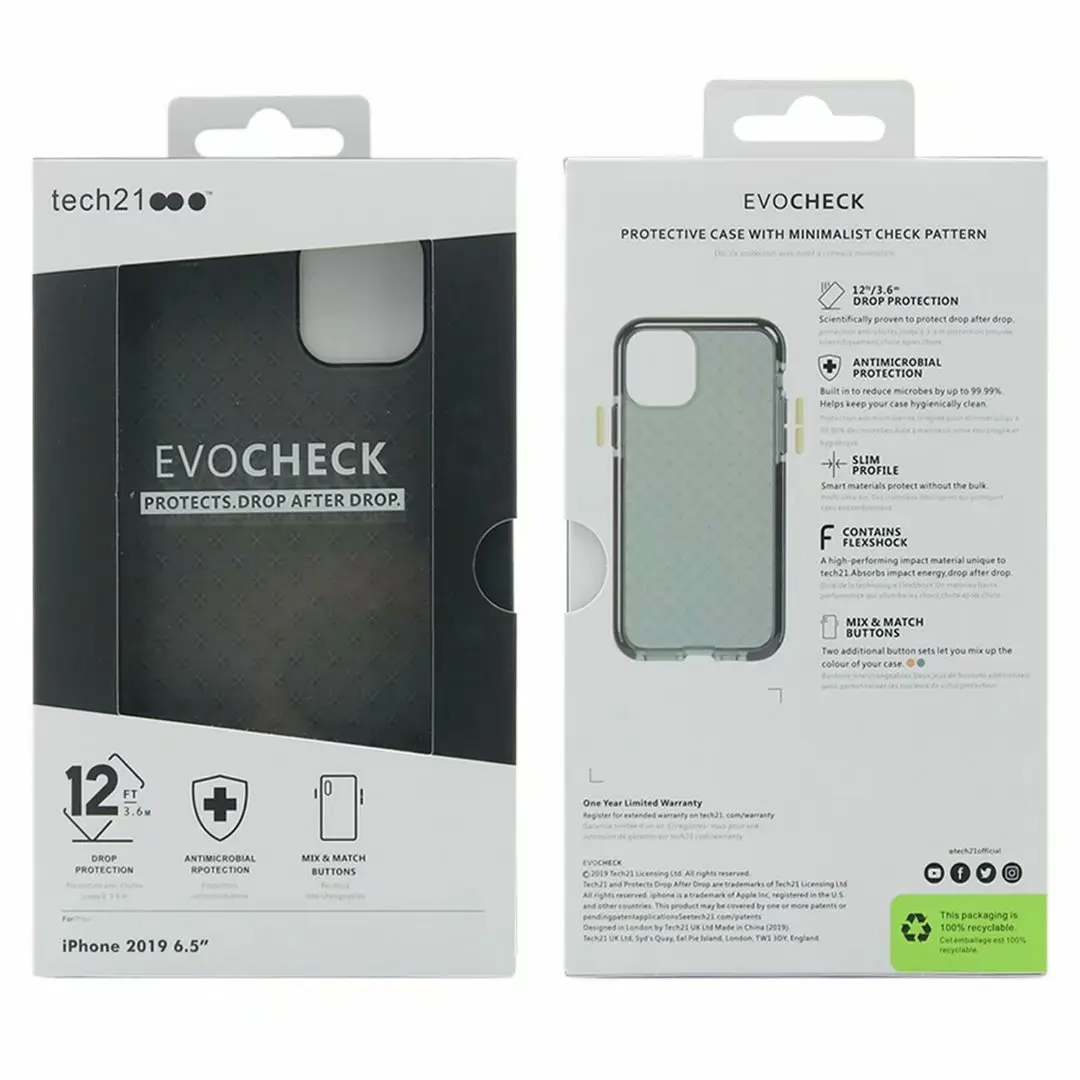TPU+ D3O материал 16 шт./лот Ультратонкий чехол techin EVO Check для iPhone 11 Pro Max, 11 pro, 11 Чехол Защита от царапин и падений