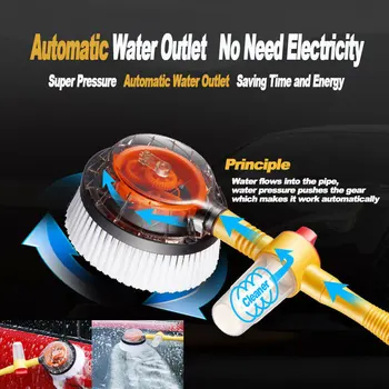 

Pratical Automatic Washing Brush Automatic Rotate Brush Brusher Durable Electric Car Wash Brush for Maintenance Tool