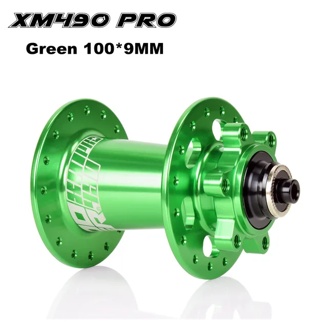 Koozer XM490 PRO ступицы 4 подшипника MTB горный велосипед ступица задняя 10*135 мм QR100* 15 12*142 мм через 32 отверстия дисковый тормоз велосипедная ступица - Цвет: green 100x9mm