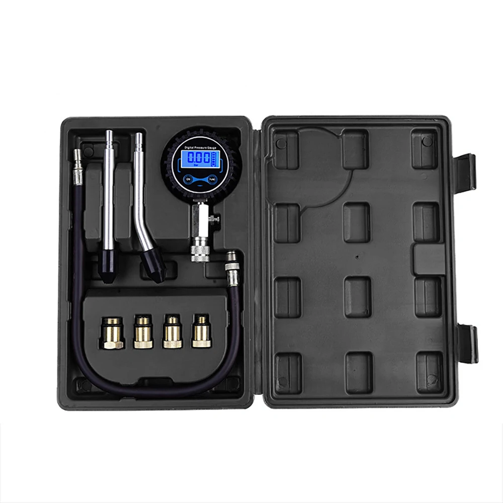 1pc de compresión Tester 0-200 manómetro de presión PSI de Kit de Motor de gasolina del cilindro del Motor de la motocicleta del coche de la presión