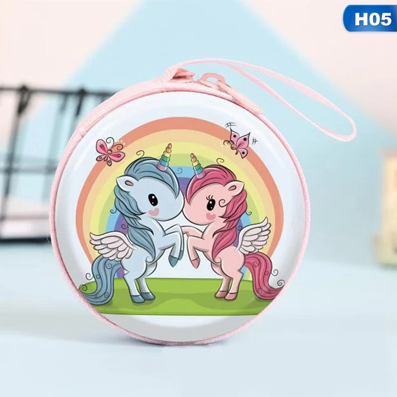 Новая женская мини-сумка Kawaii С мультяшным единорогом, кошелек для монет, милый детский кошелек для девочек, органайзер для наушников, коробка, сумка Рождественский подарок - Color: H05