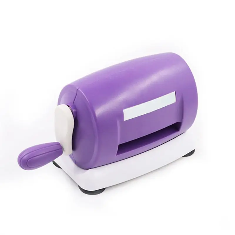 Поделки ручной коленчатый бумажный художественный станок для тиснения режущего ножа, штамповочная машина, креативная обучающая игрушка ручной работы, накаточная машина - Цвет: Purple