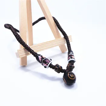 

Japanese style glazed bead necklace carp flag six eye Tianzhu three face Buddha necklace clavicle to have good luck