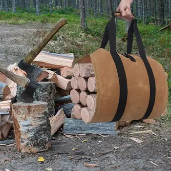

Supersized Canvas Firewood Wood Carrier bag Log Camping Outdoor Holder Carry storage bag