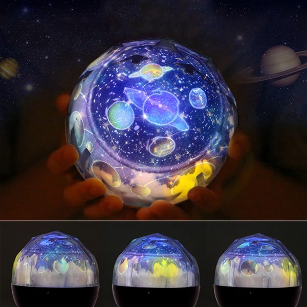 Светодиодный ночной Светильник звезды проектор звездного неба Luminaria Moon Новинка Настольная лампа Батарея USB ночной Светильник для детей