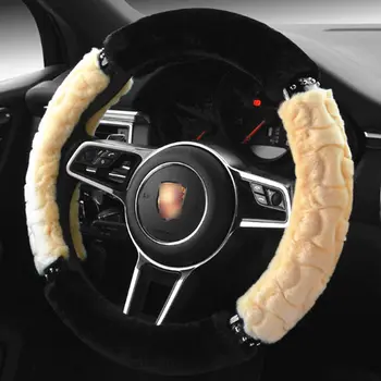 

Car Accessories Steering Wheel Cover Fur Wheel Cover Car Bling Accessories for BMW E60 Steering Wheel Cover Cubre Volante Auto
