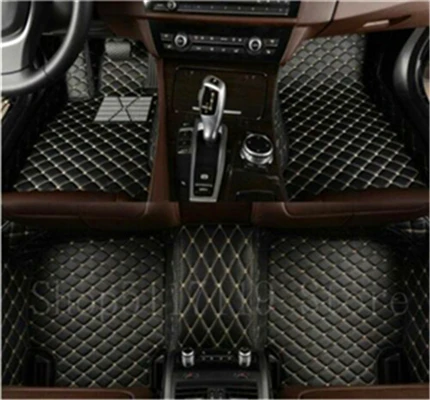 Подходит для Toyota роскошный индивидуальный коврик Corolla RAV4 Prado 120 Prius Camry Landcruiser 200 Mazda Ford Focus для Hyundai Peugeot - Название цвета: Black beige