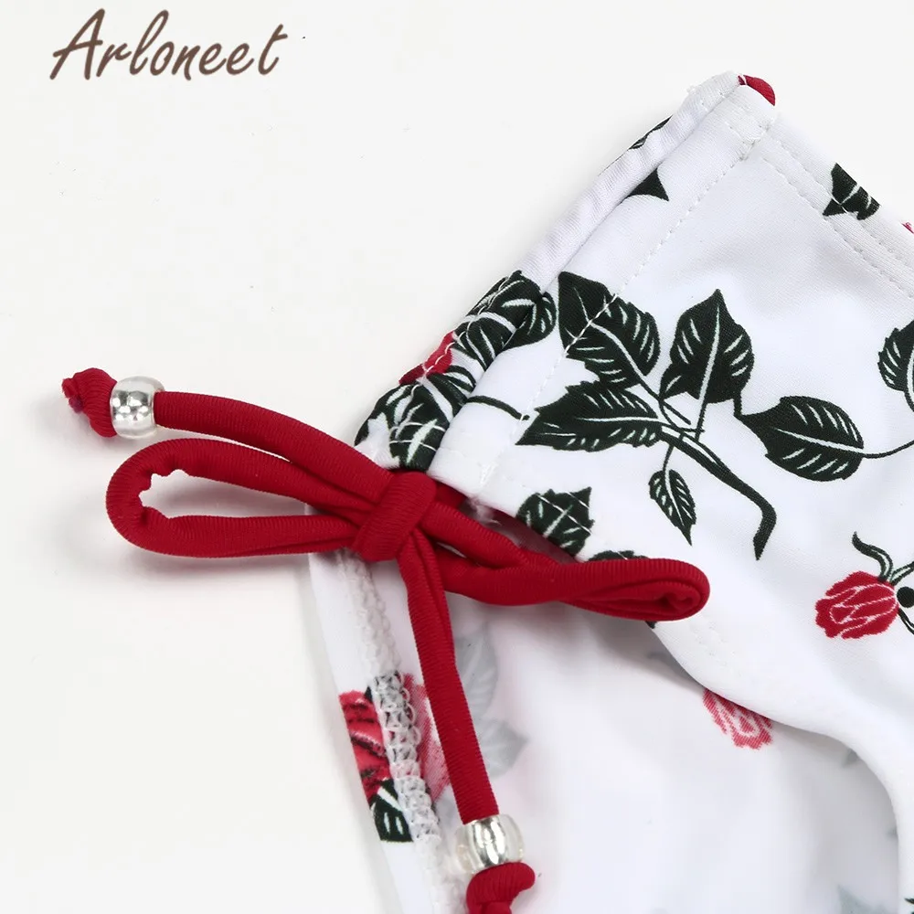 ARLONEET/Одежда для купания для маленьких девочек; купальник из двух предметов; летний купальник с цветочным принтом; бикини для маленьких девочек; летний купальный костюм