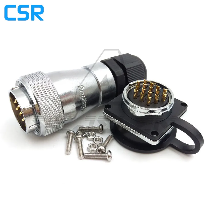 

16-контактный водонепроницаемый разъем серии WF28, IP67, штекер и гнездо, стандартный 16-контактный разъем для кабеля питания, панельный разъем