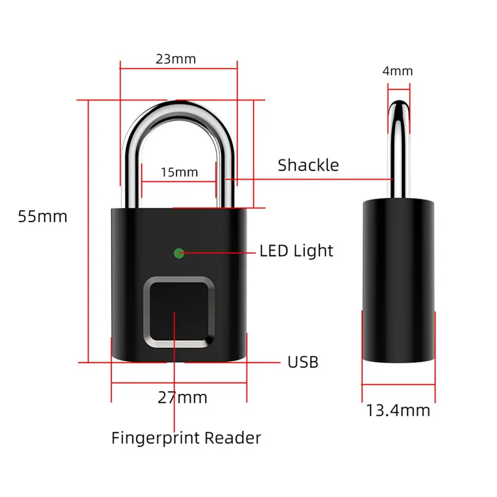 Безопасный дверной замок, умный, без ключа, USB, перезаряжаемый, отпечаток пальца, замок для шкафчика, умный, домашний, без ключа, замок