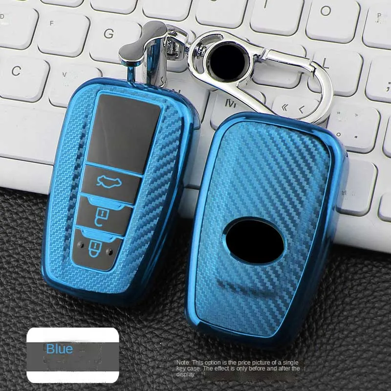 Supporto della cassa della copertura chiave a distanza dell'automobile di TPU della fibra del carbonio per Toyota CHR Prado Prius Camry Corolla RAV4 2021 2017 2018 2019 2020 Auto - Hbdf31293f2d34a2dbe2ec07c436eb71fb