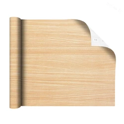 Wood Grain Wallpaper Faux Wood Textured Self Adhesive Removable Wall Stickers For Furniture Shelf Drawers Liner Vinyl Decorative
