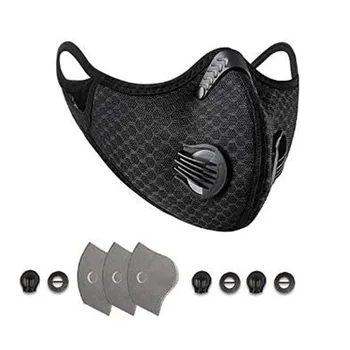 

Unisex Anti-Pollution Dust Face Cover Washable Reusable Mask with Activated Carbon Filters Breath Cycling Dust Masks Mascarilla