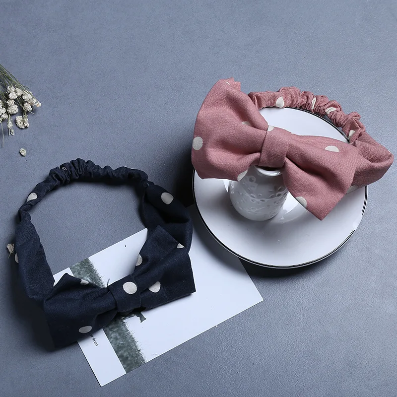 WARMOM Cute Dot Kids Headbands 0-4 Years Baby Girls Head band Fashion Girls Headwear Elastic Hair Band Baby Infant Headbands