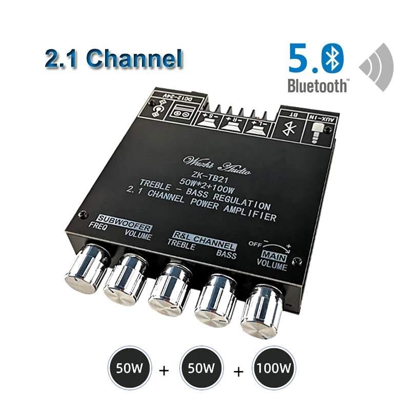 Плата усилителя сабвуфера 2*50 Вт + 100 Bluetooth 5 0 TPA3116D2 2 1 каналов TPA3116 аудио