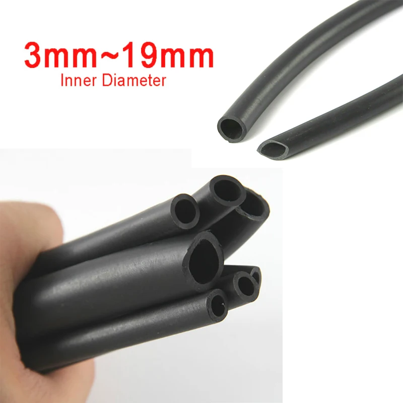 Black Smooth Nitrile Rubber Fuel Tubing Petrol Diesel Oil Line carburetor Hose Pipe 1/3Meter 3mm~19mm