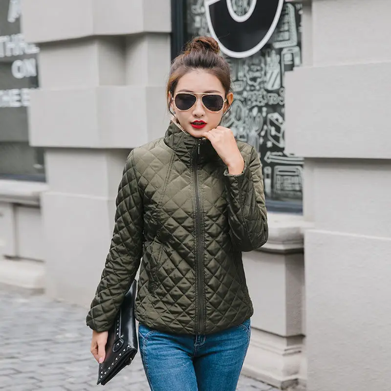 Army Green Vangull/зимняя флисовая Базовая куртка с длинными рукавами, однотонное Женское пальто, новинка года, с воротником-стойкой, на молнии, повседневная, бархатная верхняя одежда из овечьей шерсти - Цвет: Army Green