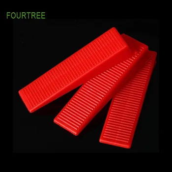 

100pcs Red Wedges Plastic Ceramic Tile Leveling System Tiling Floor Wall Carrelage Tools Spacers Locator Leveler Wholesale