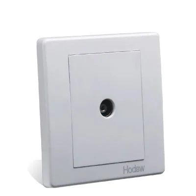 TV Socket 1-4 банда 86 Тип черный окрашенный твердый медный Рычаг тумблер одиночный двойной контрольный светильник переключатель настенный разъем питания панель комплект - Цвет: TV Socket