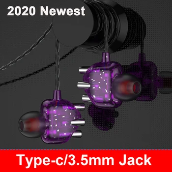 

3pcs Wired Type C Earphone Usb C Sport In Ear Headset with Microphone Volume Control 3.5mm Earbuds for Xiaomi Huawei