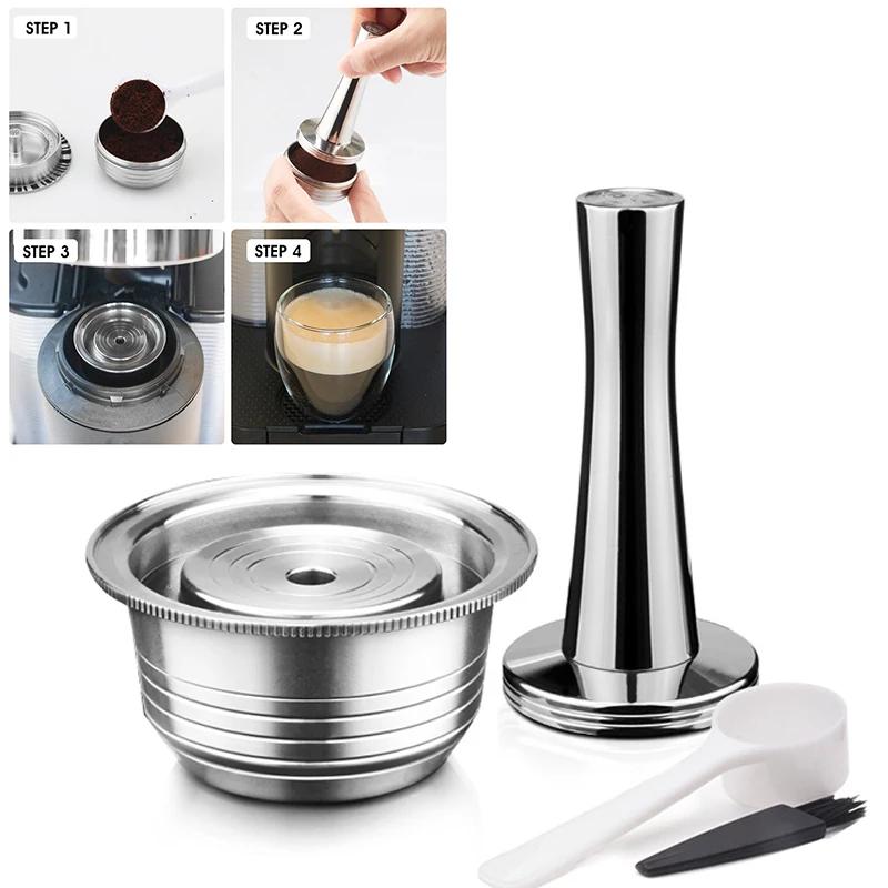 1* капсулы чашки+ 1*8 мл ложка+ 1* маленькая кисть+ 1* порошок молоток для NESPRESSO Vertuoline GCA1 для Delonghi ENV135