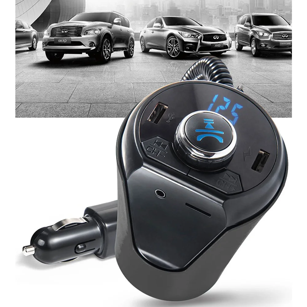 Форма чашки Bluetooth Handsfree беспроводной передатчик MP3-плеер автомобильный комплект USB зарядное устройство адаптер автомобильное радио для машины электроники