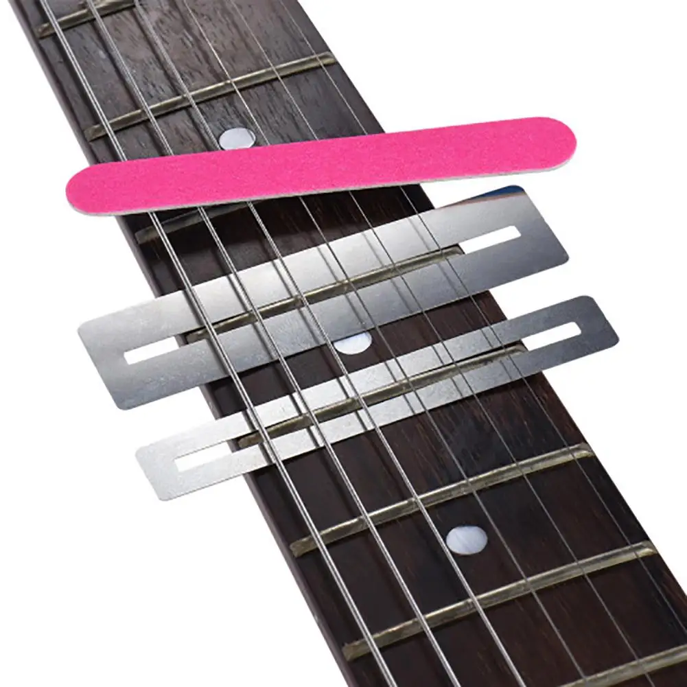 

Guitar Fret Sanding Tool Set Stainless Steel Fretboard Guard Protector Fretwire File Cleaning Polish Luthier Repairing Tool