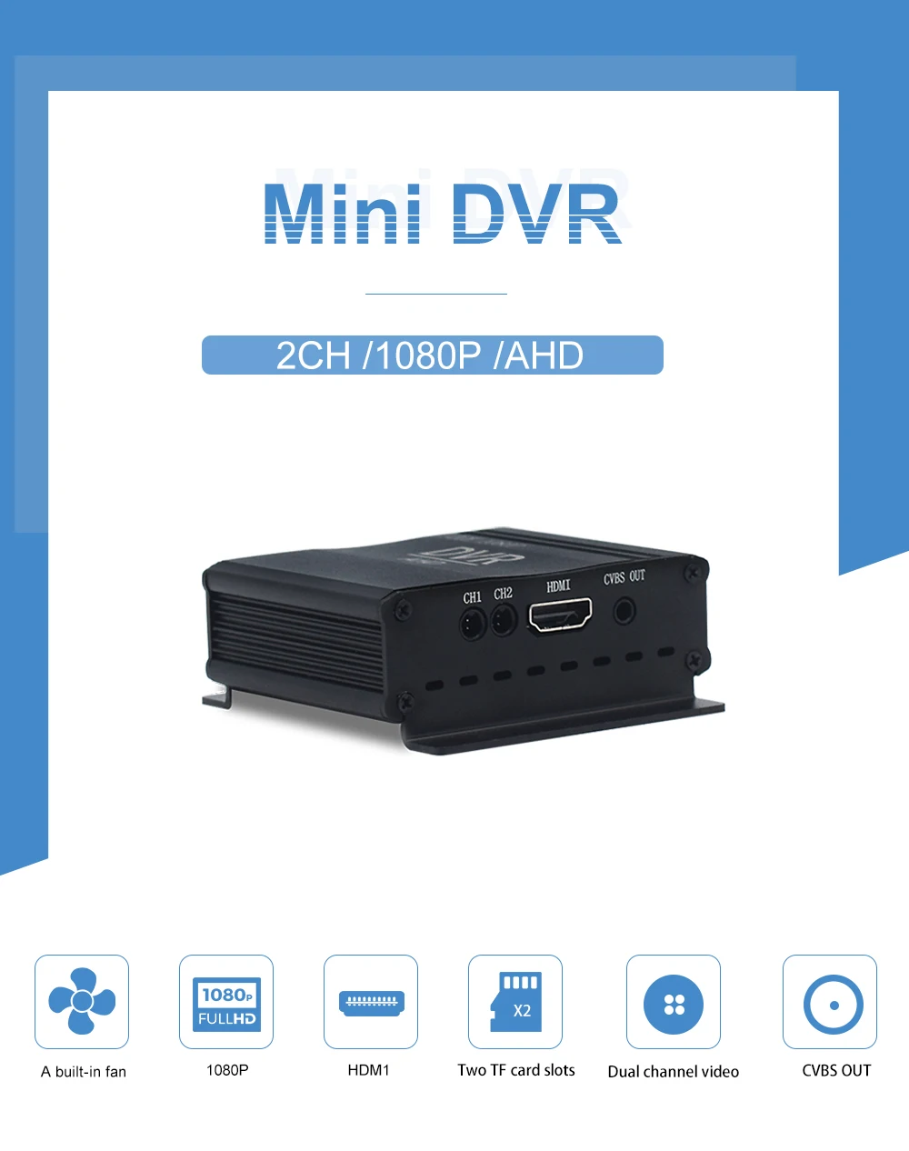  Suit with HIKVISION recorder 4 inch CCTV DVR AHD camera dvr analogue 1080p 2CHIN1 For CCTV Kit VGA  - 4.00034E+12