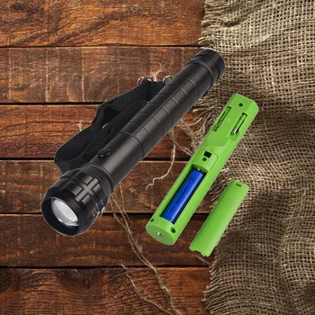 

TopCom Powerful Flashlight Torch Without Compass New Design Matte Black 3D Or 1* 18650 Rehcargeable Heavy-Duty Light Torch