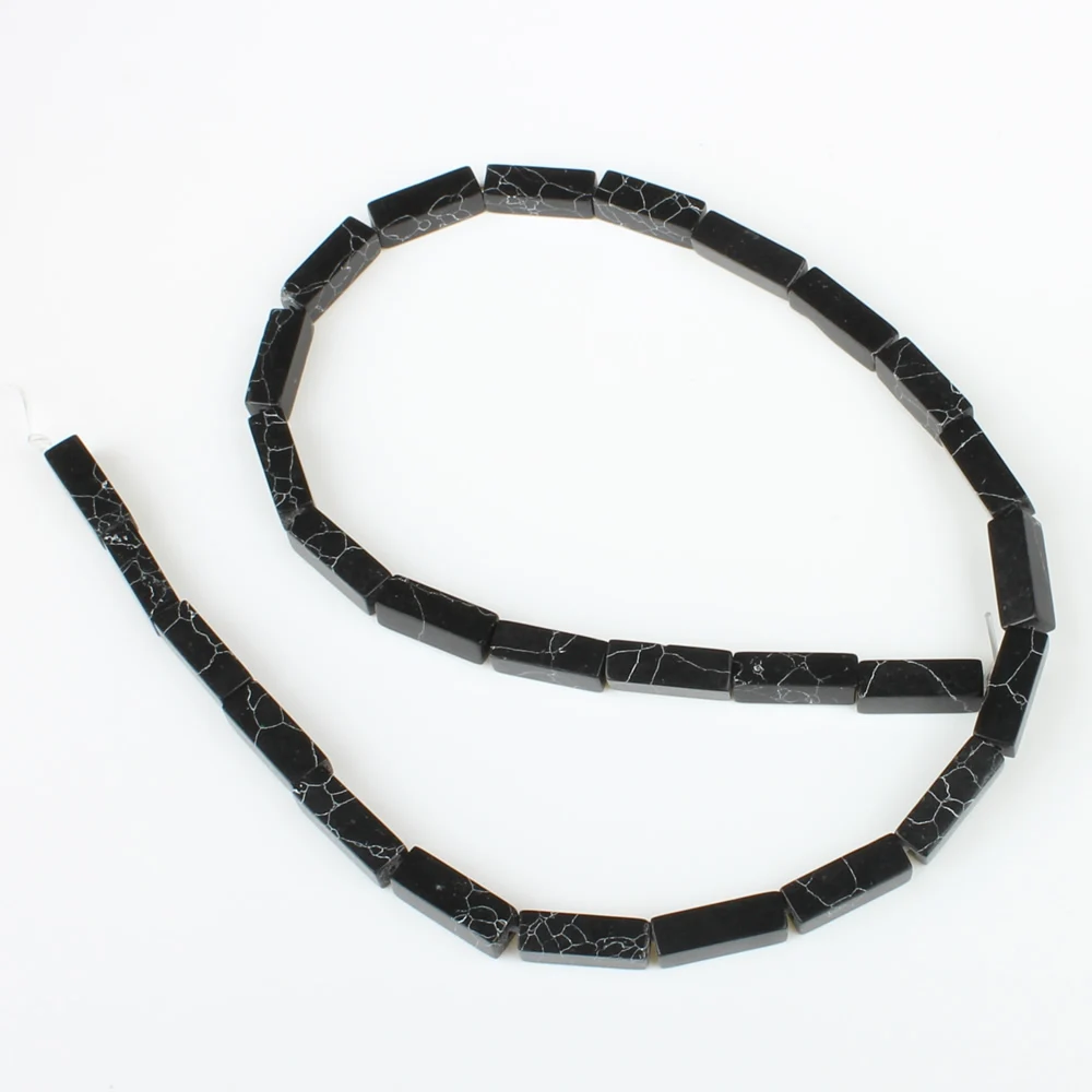 Black Onyx Натуральный камень 4*14 мм полудрагоценный камень кубовидные свободные бусины звезда ювелирные изделия DIY ожерелье браслет ювелирные изделия Аксессуары 16 дюймов - Окраска металла: Black Onyx