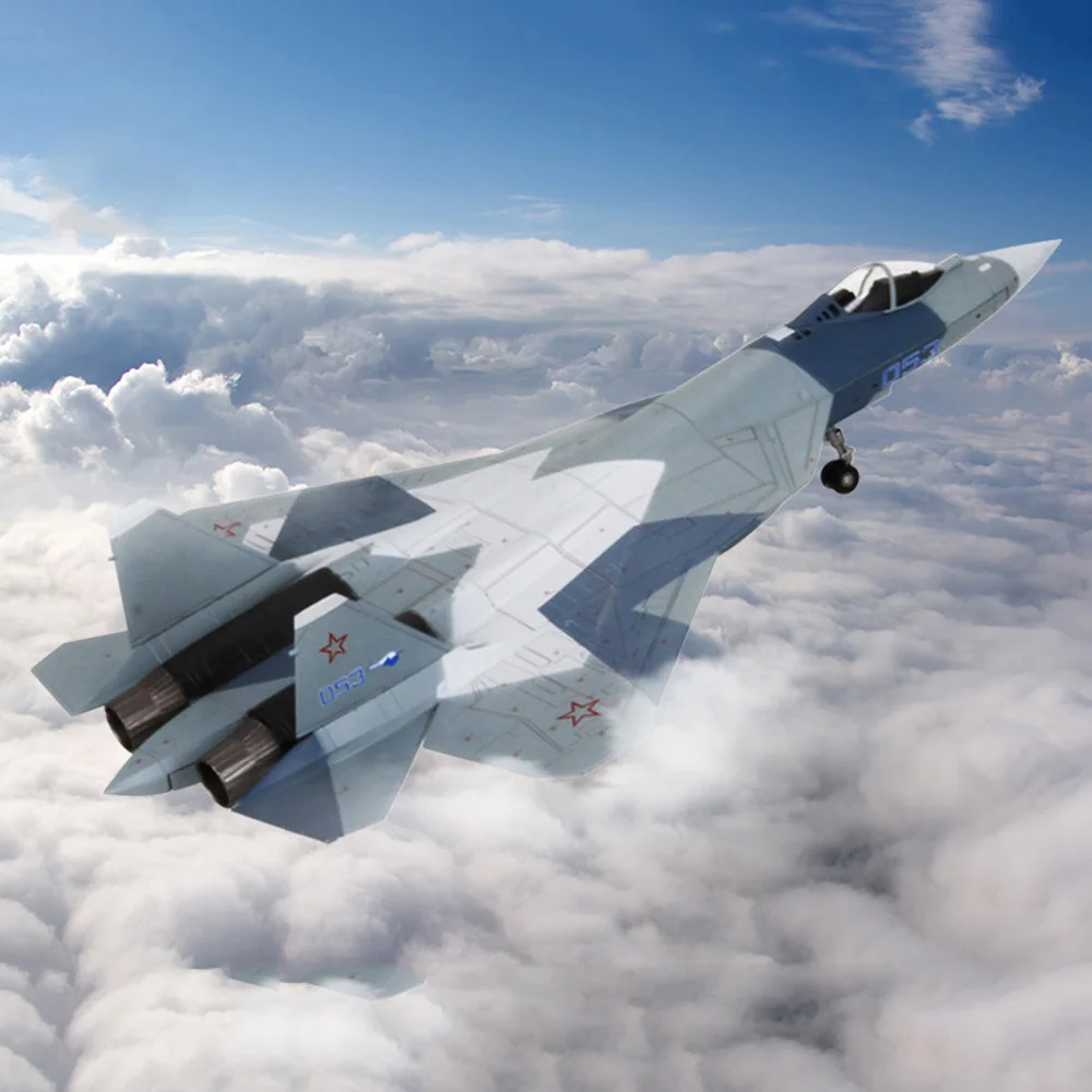 Модель вертолета бойца литая для детей 1/72 Su-57 крутая для сбора и отображения