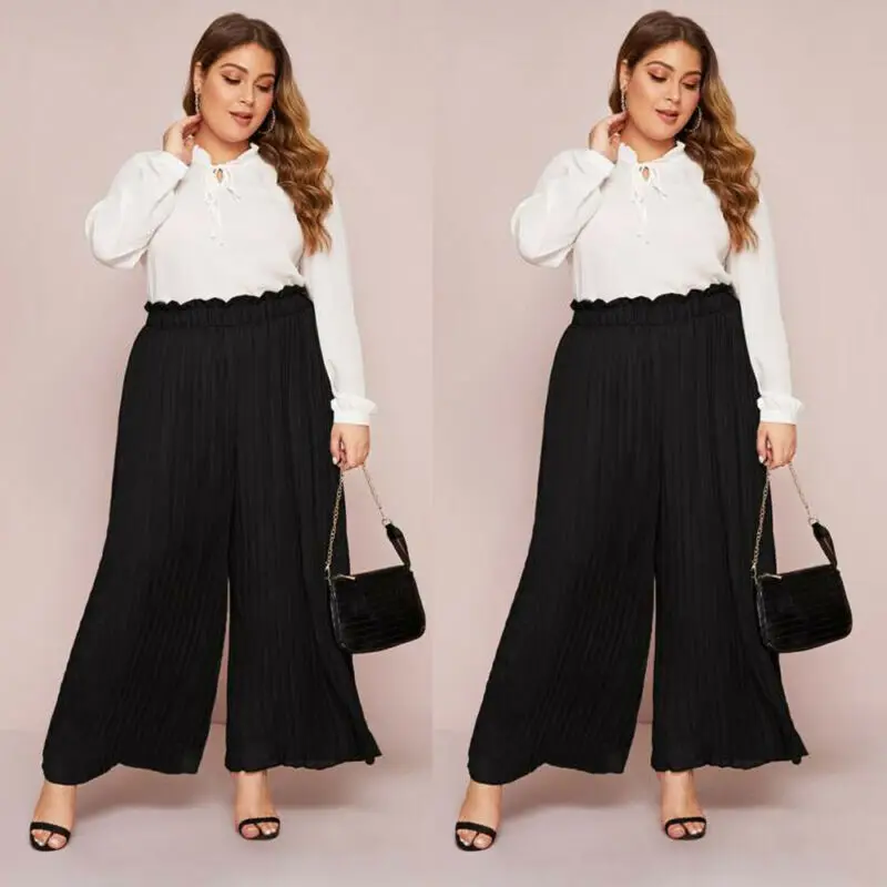 plus size pleated pants