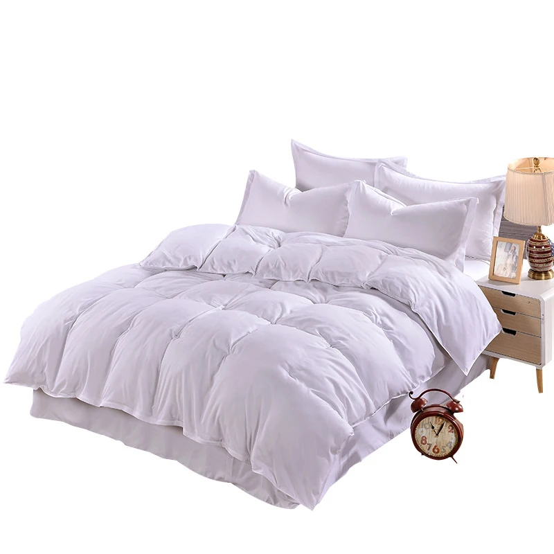 1PC Aloe Cotton Duvet Cover Soild Quit Cover Skin Care Bedclothes Home Decor Comforter Cover Double Queen King - Цвет: White