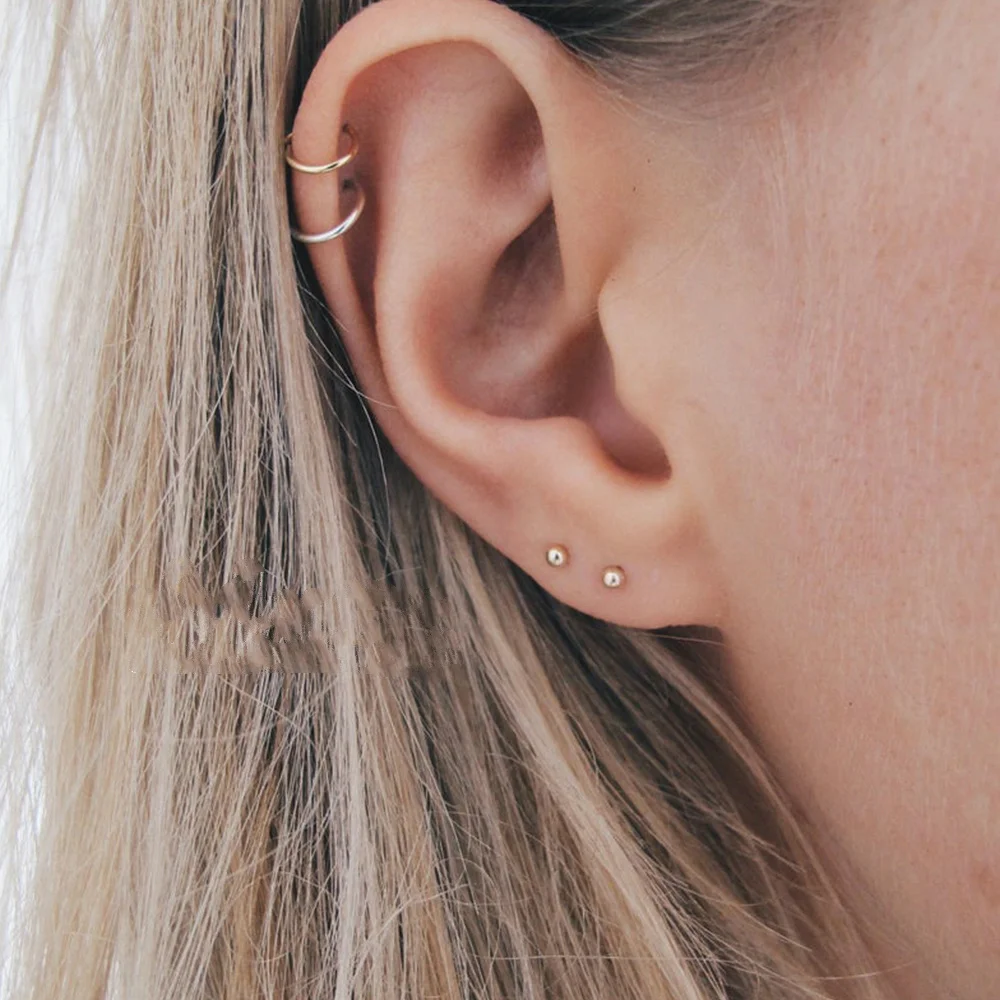 Женские корейские серьги из нержавеющей стали минималистичные маленькие