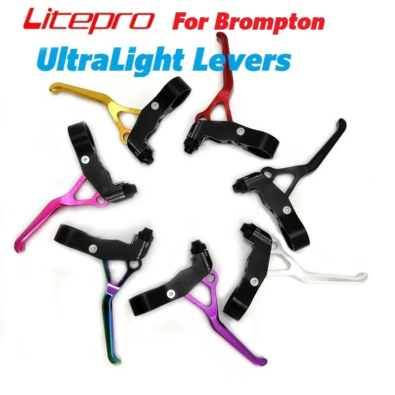 Litepro Ultra Light Levers For Brompton Brake Lever 22.2mm Aluminum Alloy CNC UltraLevers BYA412 Folding Bike Brake Bar